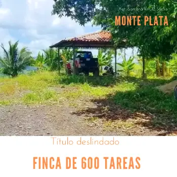 Finca de 600 tareas agrícolas con casas  campestres en monte plata