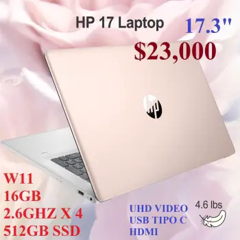 Laptop hp 17.3 2.6ghz x 4 512gb ssd 16gb ram nueva 23500