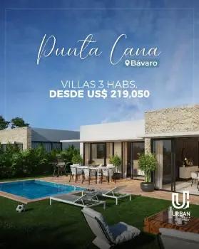 Villas de 3 habitaciones en punta cana