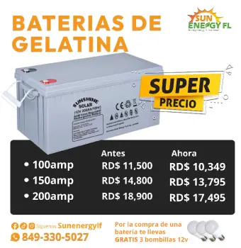 Baterias de gelatina y lithio