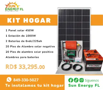 Estacion solar o planta solar de diferentes capacidades todo incluido