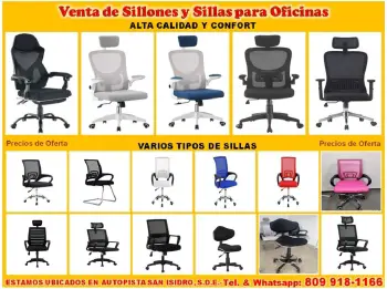 Venta de sillones y sillas para oficinas al por mayor y detalles con l