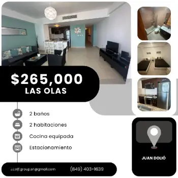 Apartamento amueblado en las olas