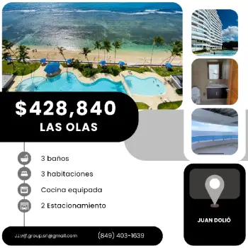 Amplio y moderno apartamento en las olas
