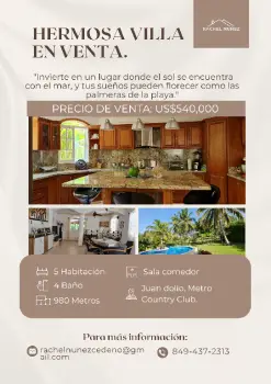 Villa de 5 habitaciones en venta en juan dolió.