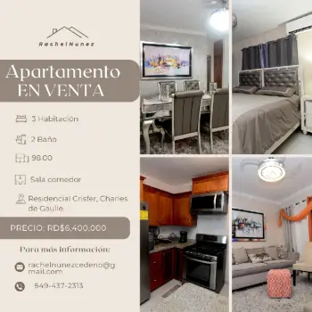 Apartamento en venta en la charles de gaulle.