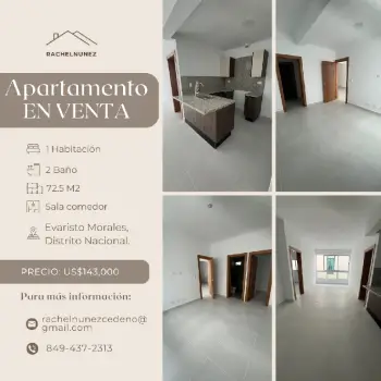 Apartamento en venta en evaristo morales.