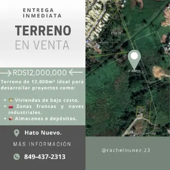 Terreno en venta en hato nuevo.