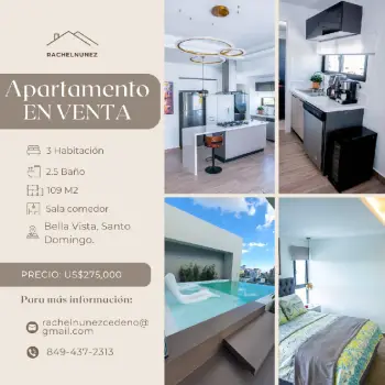 Apartamento en venta en bella vista.