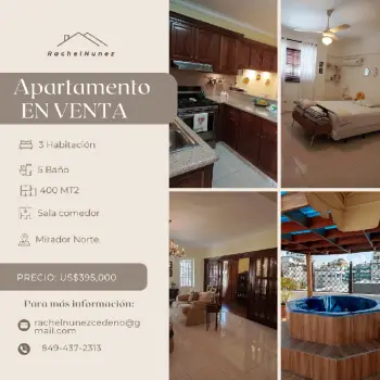 Apartamento en venta en mirador norte.