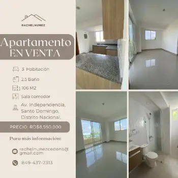 Apartamento en venta en la av. independencia.