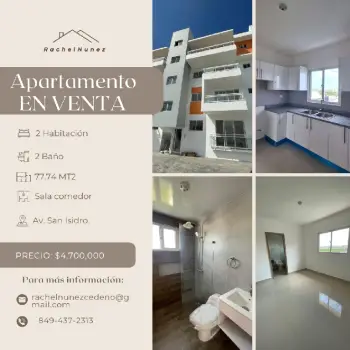 Apartamento en venta en san isidro.