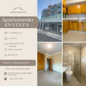 Apartamento en venta en san isidro.