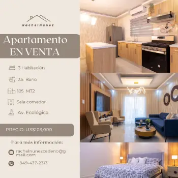 Apartamento en venta en san isidro.