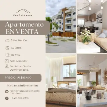 Apartamento en venta en san isidro.