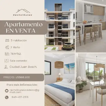 Apartamento en venta en ciudad juan bosch.