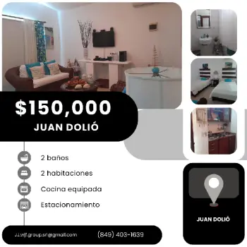 Apartamento en segunda línea de playa en juan dolió