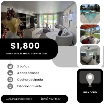 Alquilo apartamento en metro country club