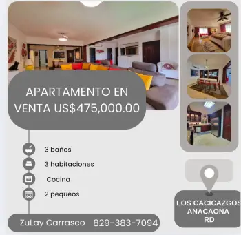 Se vende espectacular apartamento en la av. anacaona!