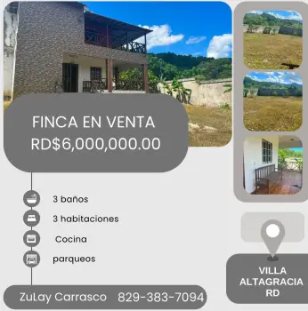 Se vende finquita con potencial en villa altagracia