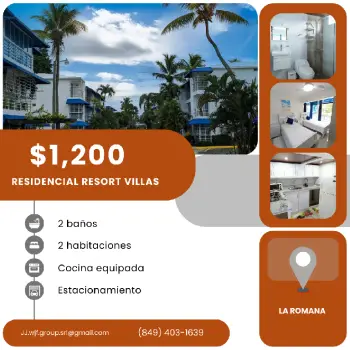 Alquilo apartamento en segunda línea de playa cerca de residencial res