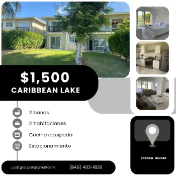 Alquilo apartamento amueblado en caribbean lake-  cocotal bávaro