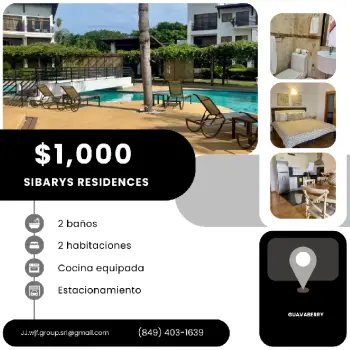 Alquilo apartamento en sibarys residences
