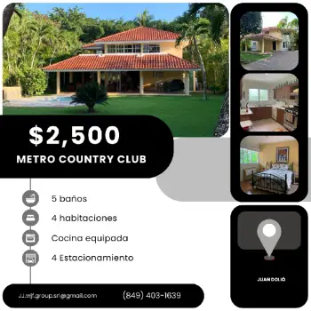 Alquilo villa semi amueblada en metro country club