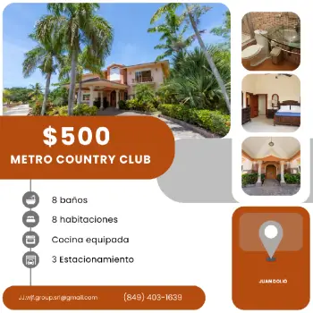 Alquilo y vendo majestuosa villa en metro country club