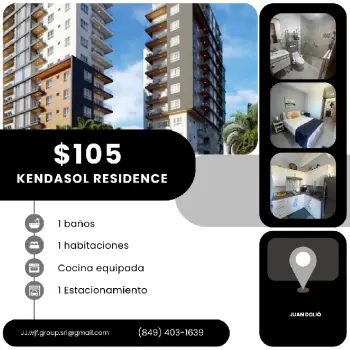 Alquilo apartamento amueblado de una habitación en kenddasol residence