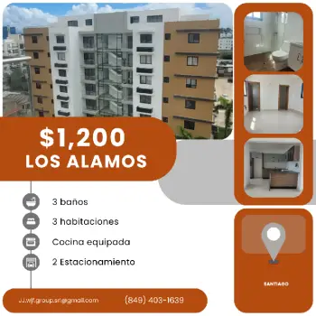 Alquila este espacioso penthouse en los alamos