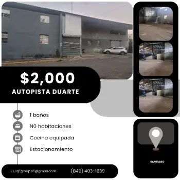Alquilo nave industrial de 1200mts2 en santiago