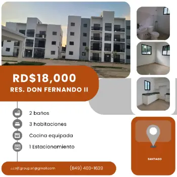 Alquilo apartamento de primer nivel en santiago