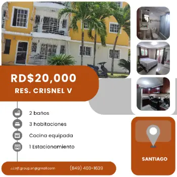 Alquilo un tercer nivel en el residencial crisnel v