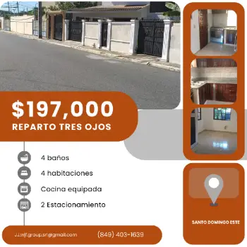 Hermosa y acogedora casa en reparto los trejos ojos