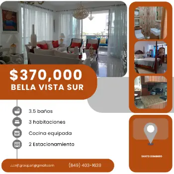 Vendo un acogedor apartamento en bella vista sur