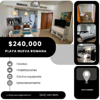 Hermoso y acogedor apartamento ubicado en primera línea de playa en la