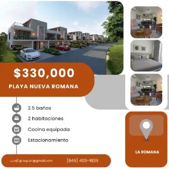 Espectacular apartamento con vista al campo de golf en residencial bri