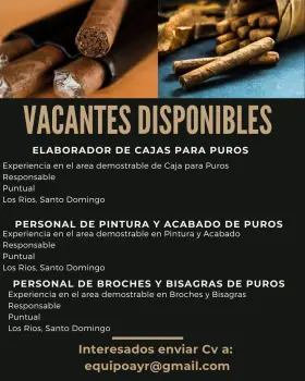 Si tienes conocimiento de ebanistería te necesitamos
