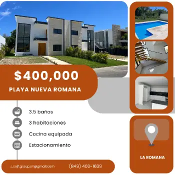 Vendo villa con concepto dúplex y diseños contemporáneo en marina vill