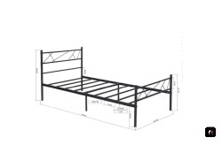 Base de cama de metal
