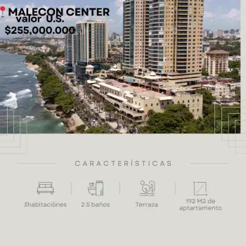 Vendo apartamentos malecón center en santo domingo