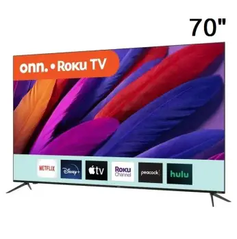 Televisor onn 70 pulgadas 4k hdr con roku smart nueva 35500