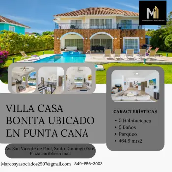 Vendo villa casa bonita en punta cana