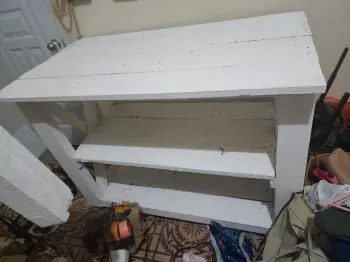 Vendo credenza  repisa mueble en madera multiuso uno blanco uno color