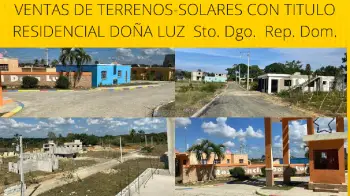 Vendo solar con titulo en residencial doña luz