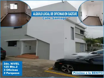 Alquilo local de oficinas 125 mts.2 en gazcue calle santiago   prox. a