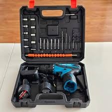 Taladro inalámbrico 48v con 2 baterías y conjunto de herramientas