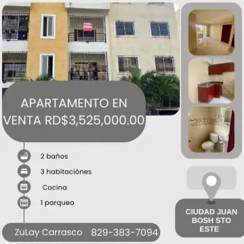 Apartamento en venta – ciudad juan bosch residencial sembrador iv