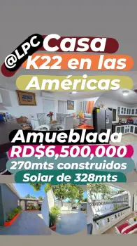 Casa económica amueblada en las américas en el k22 en rd6500000